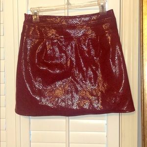 Zara red snakeskin mini skirt new with tags